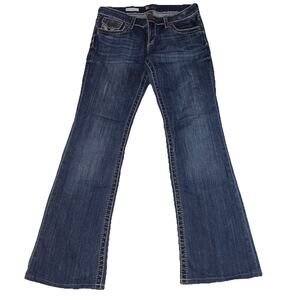 KUT from the Kloth Jeans Women Size 6 Blue Kate Low Rise Bootcut Flap Pocket Y2K